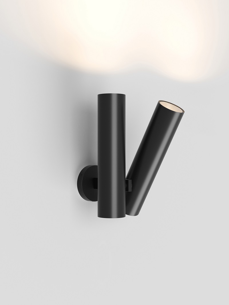Wandleuchte TOBU W1 LED 76W schwarzmatt
230V 2700K  H=40 B=21,4 T=23cm IP20