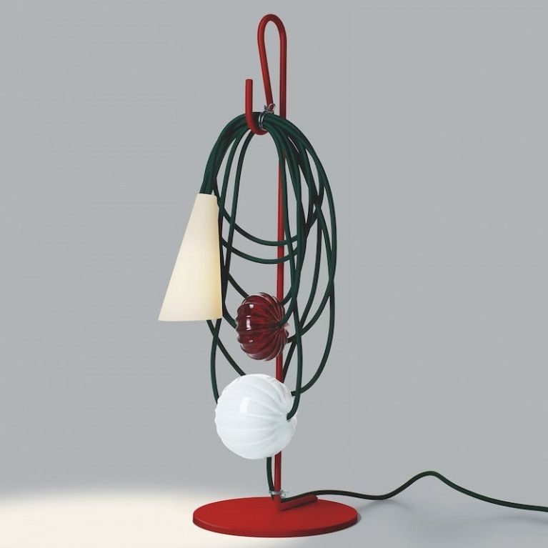 Tischleuchte Filo 06 G9 Ruby Jaypure
230V/ H=58cm D= Fuss 20cm