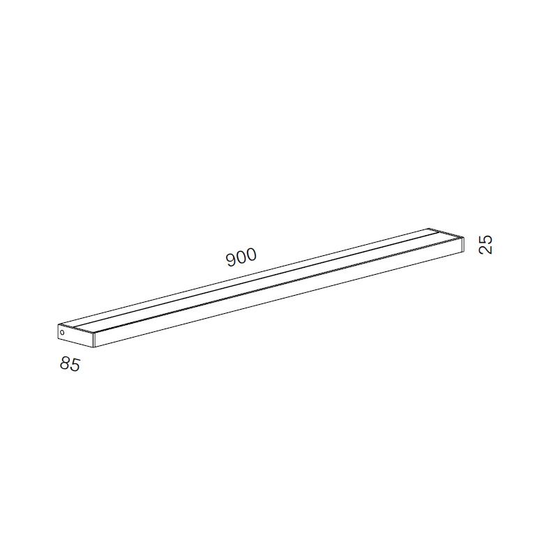 Wandleuchte SML M T5 39W DALI silber satiné/Raster
EVG 3000K 3400lm B=900T=85H=25mm - Image 2