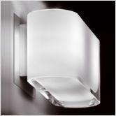 Wandleuchte, Scotch, Chrom und weisses Glas
230V, 2x G9, 60W, Halopin T=10, B= 32 H=8