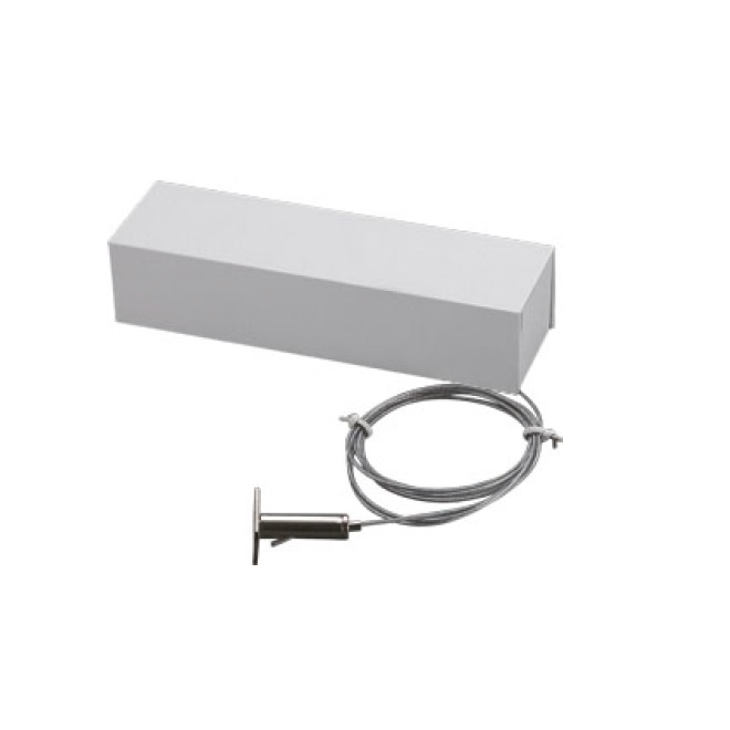 Anschlussdose mit Seilabhängung für Magneto schwarz matt
mit 3m Stahlseil L=120mm B=32mm