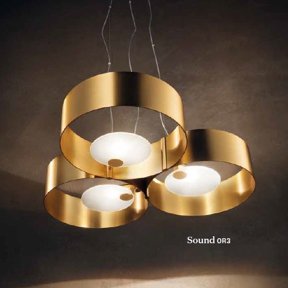 Hängeleuchte SOUND OR3 3x40W HG gold gebürstet
230V G9 3x40W/ L=560 B=56 H=11/ IP20