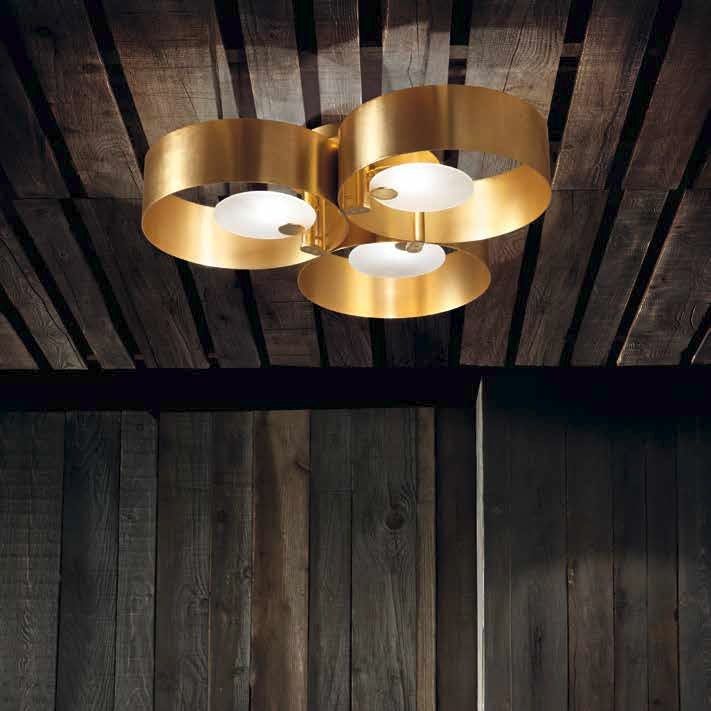Deckenleuchte SOUND OR3 LED gold gebürstet
230V 9W 3000K/ L=600 B=56 H=14/ IP20