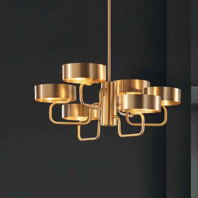 Hängeleuchte SOUND OR6 LED gold gebürstet
230V / 2x17W 3000K/ D=110 H=102/ IP20