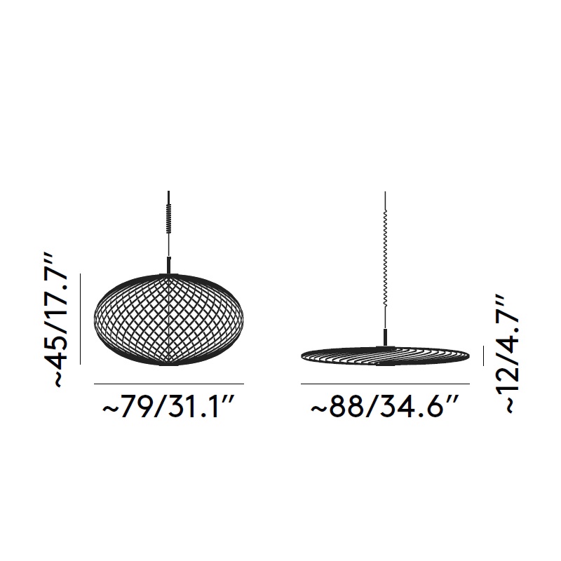 Hängeleuchte Spring Medium messing
240V 6W LED 3000K 800Lm D=79/88cm H=12/45cm IP20 - Image 2
