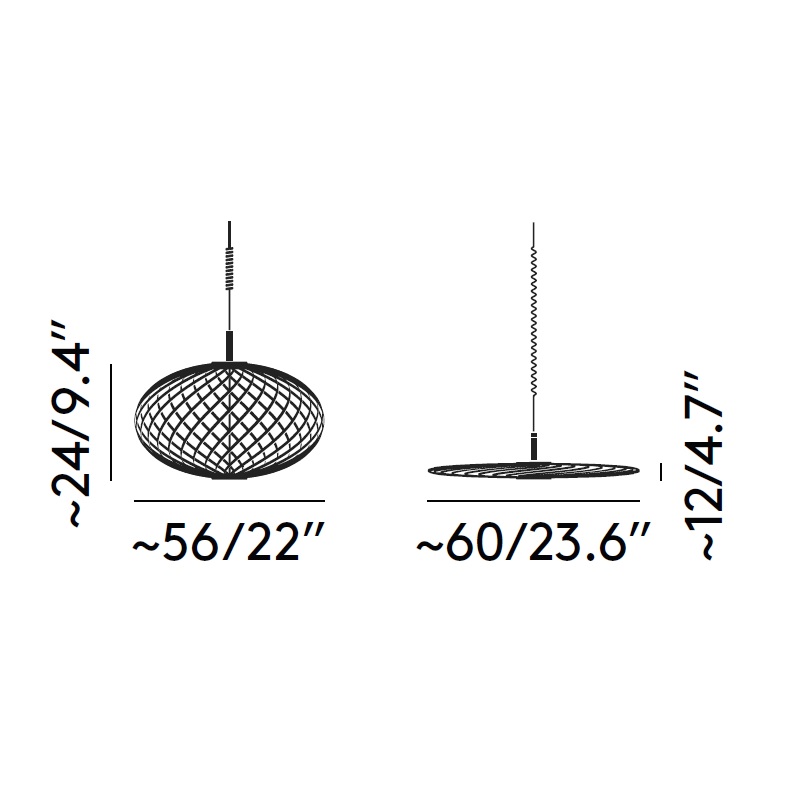 Hängeleuchte Spring Small messing
240V 6W LED 3000K 800Lm D=56/60cm H=12/24cm IP20 - Image 2
