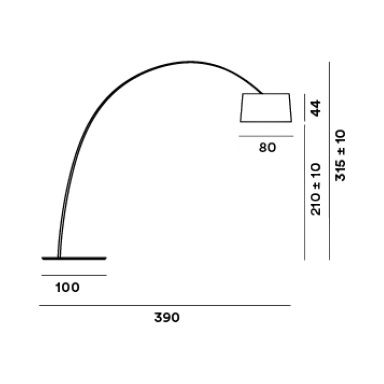 Steh- Bogenleuchte Twice as Twiggy cremisi
240V/81W 3000K 8517lm H=340cm L=390 IP20 - Image 2