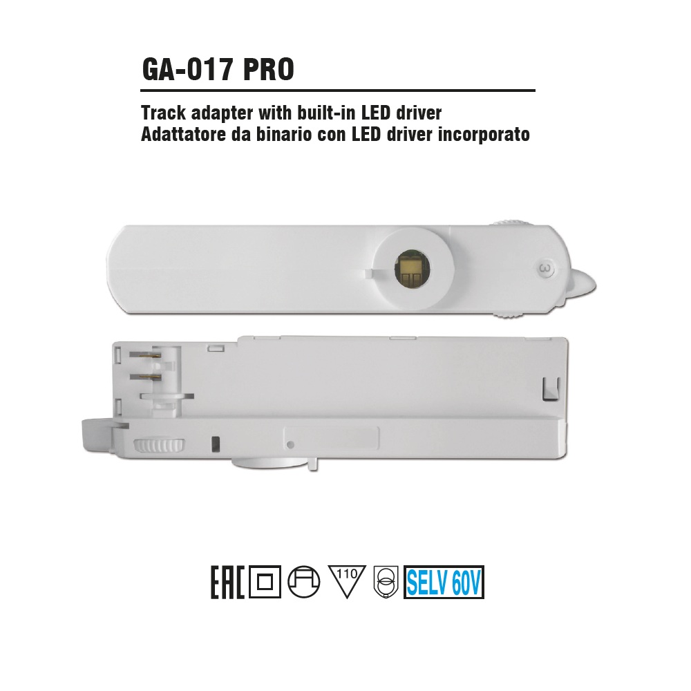Trackadapter GAC-017 SUPER -Multi Driver weiss
240V/ 31W/ L=162 B=32 H=15.5 /IP20