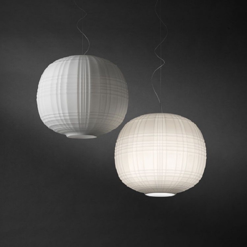 Hängeleuchte Tartan E27 weiss
230VAC E27 1x21W LED 2700K D=400 H=350mm