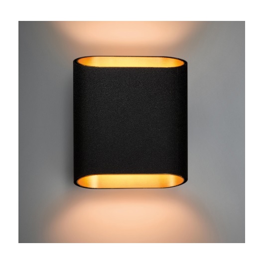 Wandleuchte Trapz Led schwarz - gold
230V 2x 4.3W 2700K B=152 H=180 T=72 / IP20