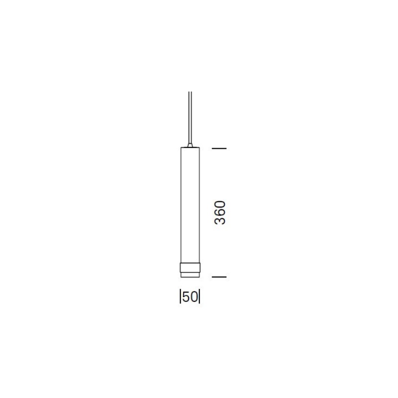 Pendelleuchte Vertico LED 13W 3000°K DALI alu
230V/ CRI95 1070lm / H=360 D=50 / IP20 - Image 2