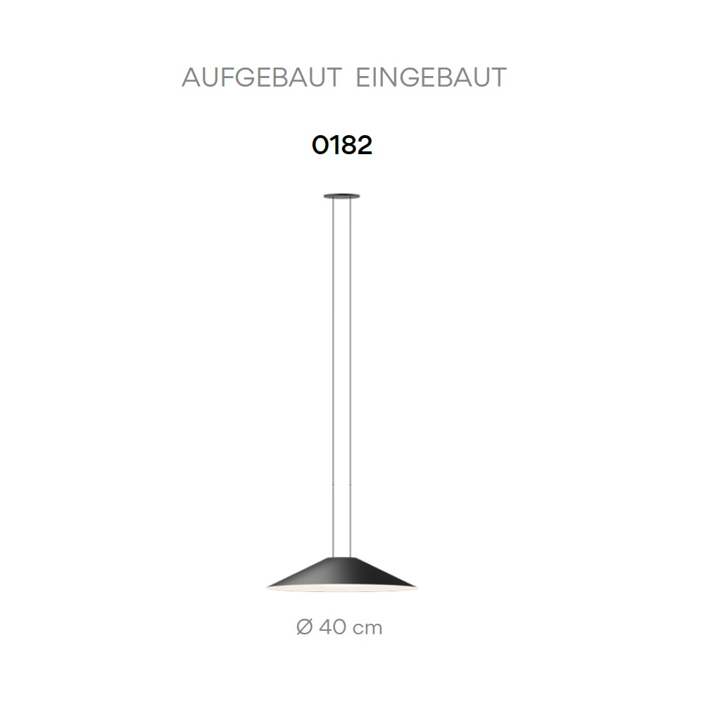 Pendelleuchte Circus 0182 / 12.8W schwarz
230V/ 3000K 1843Lm/ D=400 H=8cm IP20