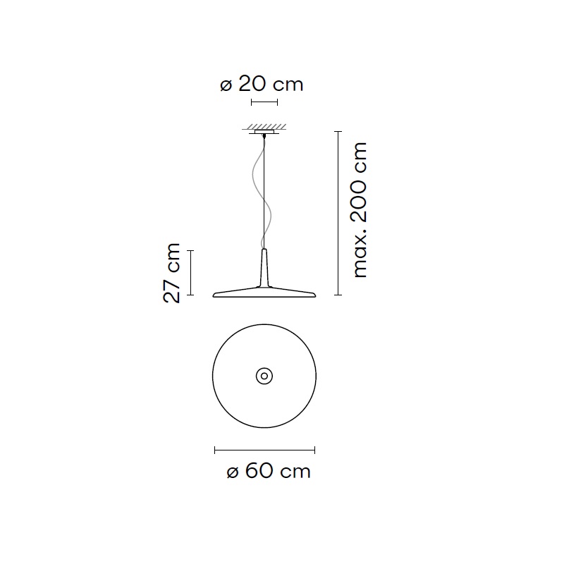 Pendelleuchte Skan 60 LED 2700K Terra red
240V/ 9.3W 1380Lm D=60 H=27cm IP20 - Image 3