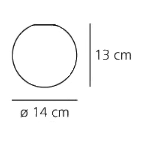 Dioscuri Tavolo 14 weiss
230V 1x2.3W o. 1x33W G9 60W
D=140mm H=136
