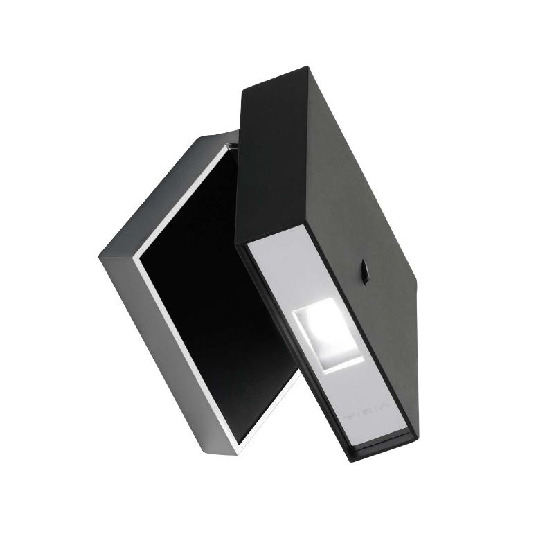 Wandleuchte Alpha, schwenkbar, alu, sw
LED WC, 2.1W, L+H= 12cm