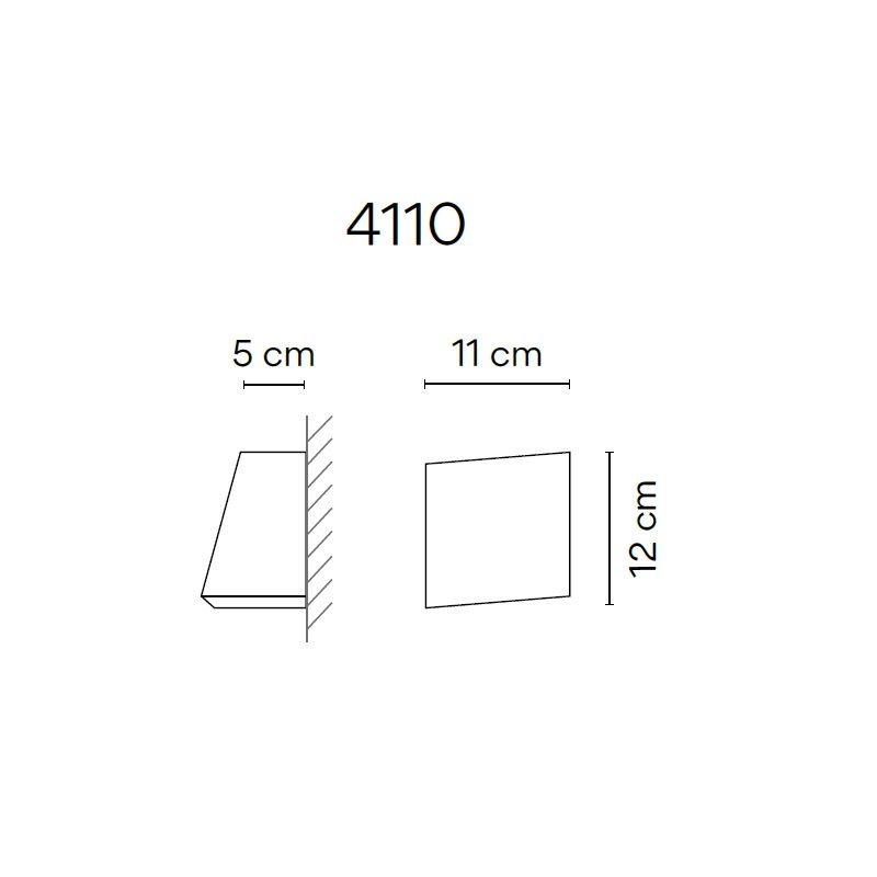 Wandleuchte Break, 230V 1xLED 2.1W Beton
oben B:5cm H:12cm untenB: 11cm/ 2700 K