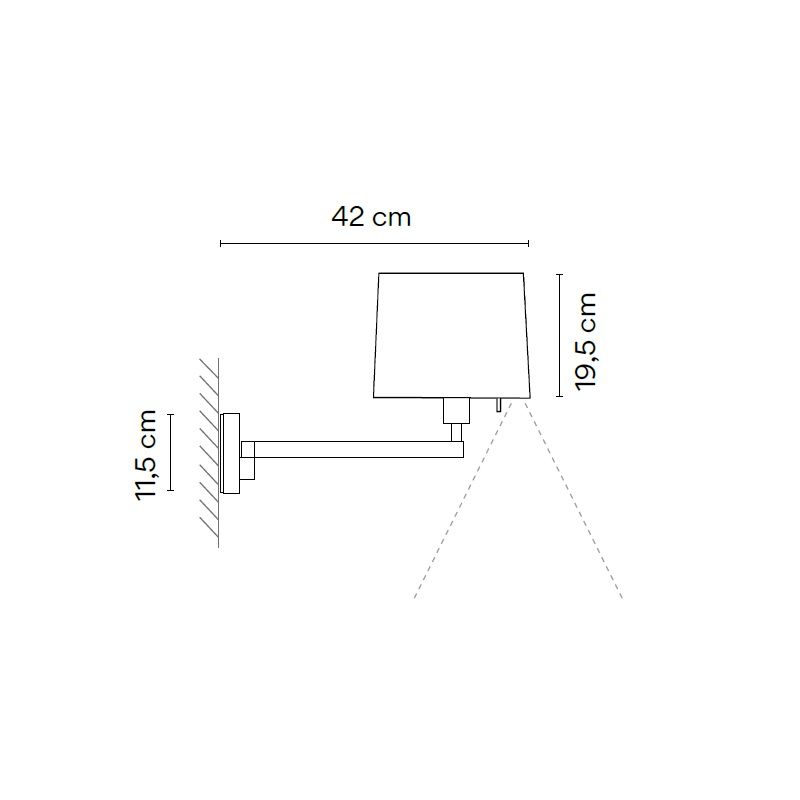 Wandleuchte SWING LED 2W/700mA + E27 graphit
230V exkl. 1x70W E27 IP20 - Image 2