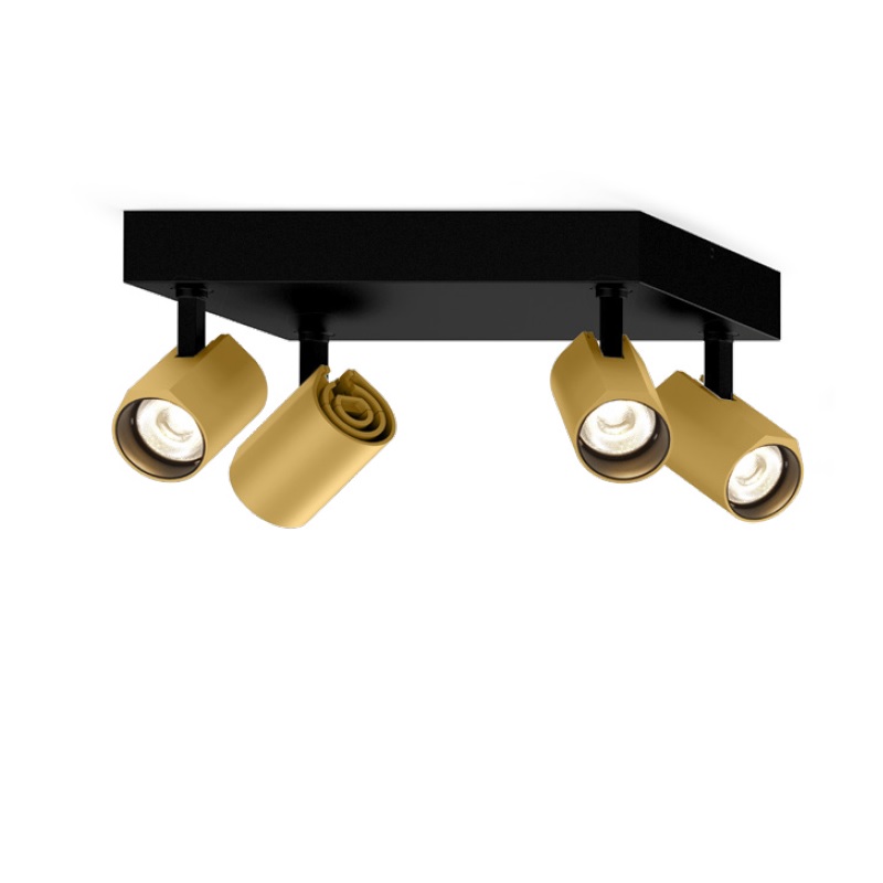 Deckenleuchte Ceno 4.1  2700K  schwarz - gold
240V /L=175 B=110 H=26mm /  IP20