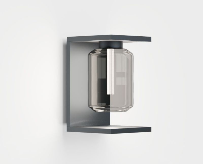 Wandleuchte dia LED 6W anthrazit 
240V 2700K 88lm H=230mm B=140 T=170 / IP65