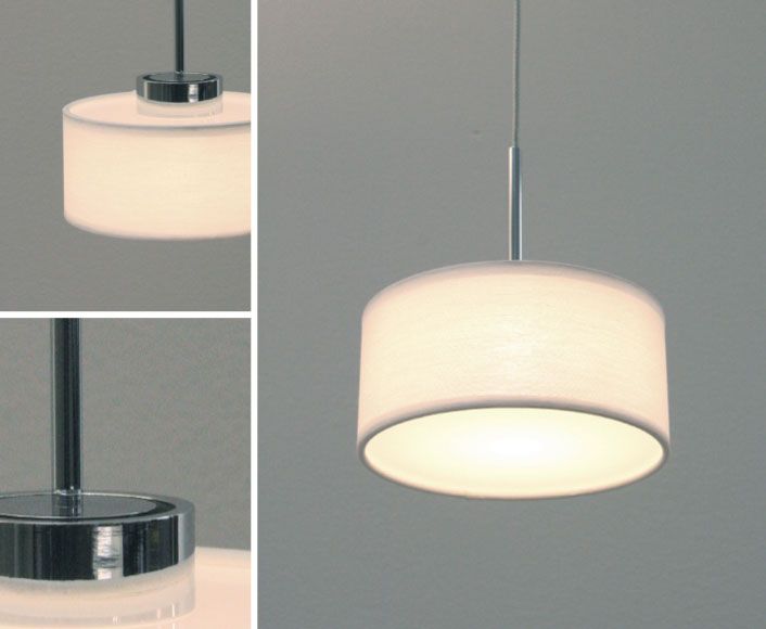 Einzelpendel Elena LED 7W direkt-indire. alu-creme
230V/24V/H=145 D=130/ 7W 2700°K