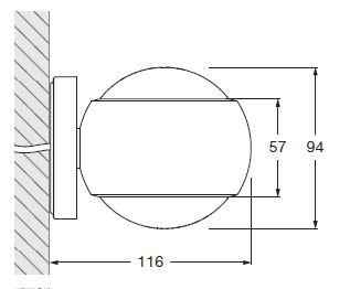 Wandleuchte io verticale Pro D 13W phantom
DC 2700K 350mA CRI97 D=100 H=94 T=116 IP20 - Image 2