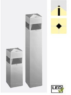 Pollerleuchte  Kubix 180 H=1000mm 24W LED dunkelgrau
230V/3000°K 1500lm / 24W/ IP66