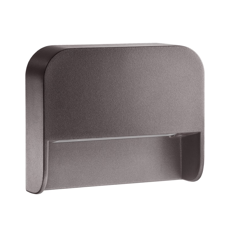 Wandleuchte Lira 1.0 6W asymmetrisch antrazit
230V/2700K 756Lm B=124mm H=101 T=32 / IP65