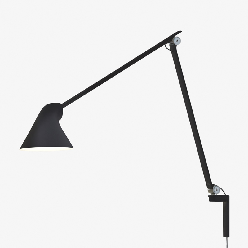 Wandlleuchte NJP 10W 2700K schwarz langer Arm
240V 529Lm D=149mm L=2x480mm/ IP20