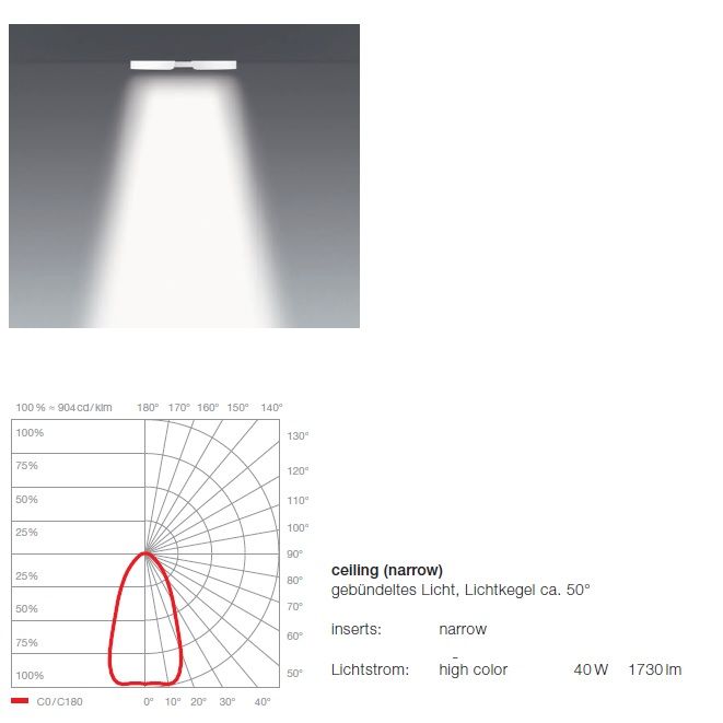 Deckenleuchte MITO Soffitto up 40 AIR gold matt
240V 40W 1730lm CRI90 D=40cm H=3 IP20 - Image 2