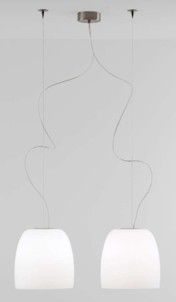 Hängeleuchte Notte S3 nickel Glas weiss
240V E27 1x150W H=305 D=300