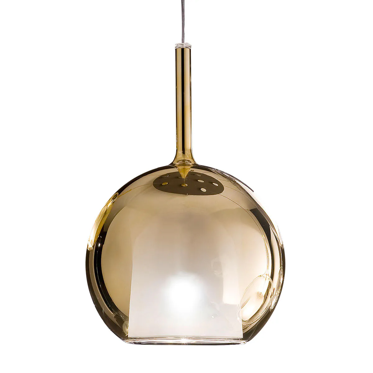Pendelleuchte GLO large D=380 gold
230V/E27/10W LED Glas farbig