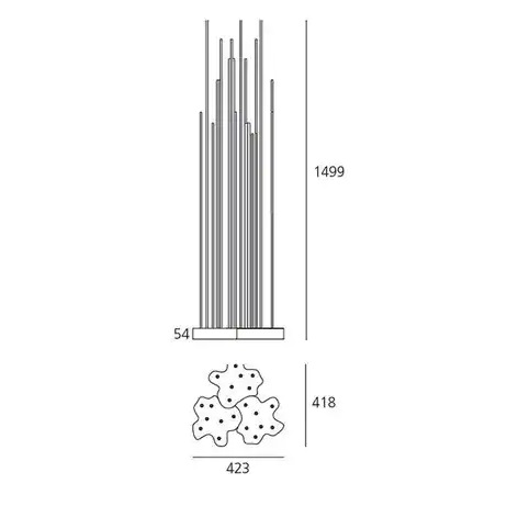 Aussenstehleuchte Reeds Triple 21W Methacrylate
230V / 3000K H=1499mm /IP68 - Image 2