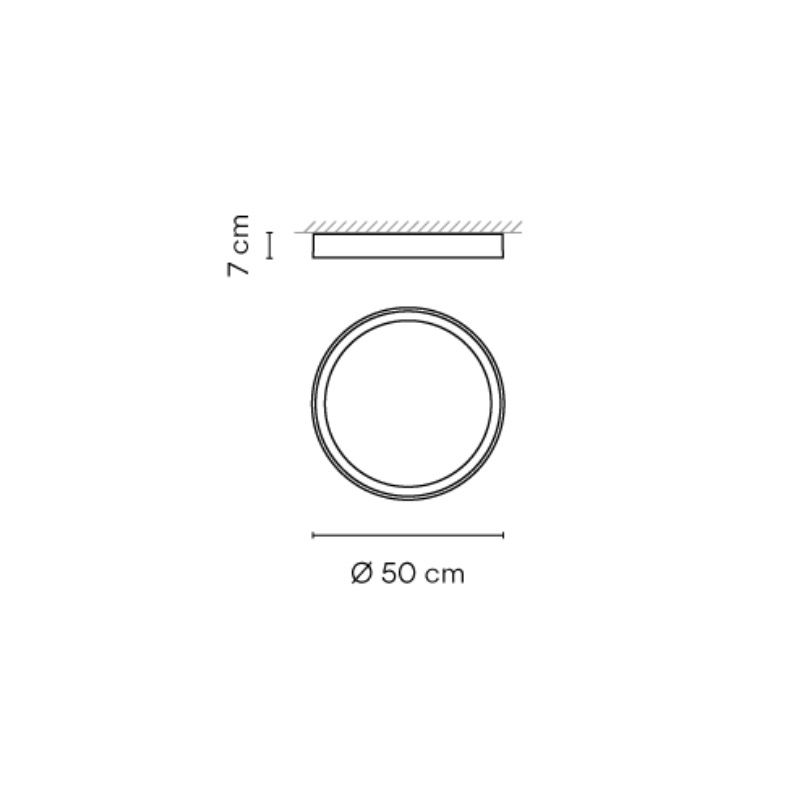 Deckenleuchte UP 26.5W LED weiss matt
230V 2700K 2482lm D=500mm H=70mm IP20 - Image 2