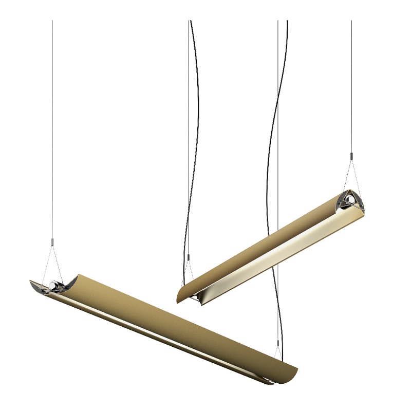Hängeleuchte UPDOWN-32 LED 42W schwarz-gold
230V 2700K 2554-4218lm L=1560 H=85 DALI/ IP20